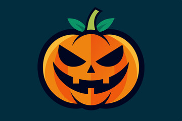 Retro Halloween Vector Art, Pumpkin Clipart, Sublimation Icon Illustration for Spooky Season