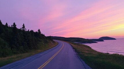 Fototapeta premium Scenic Highway at Sunset.