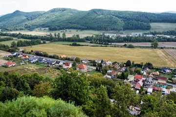 Slovenska Lupca village from castle, Slovakia, travel destination
