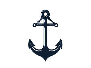 a black anchor with chains