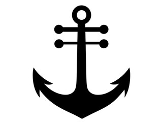 a black anchor with dots