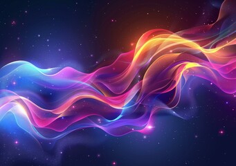 Fototapeta premium Abstract Colorful Cosmic Waves