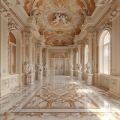 Obraz premium Luxury Palace Interior Design Illustration