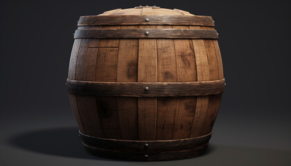 Fototapeta premium Old wooden barrel isolated