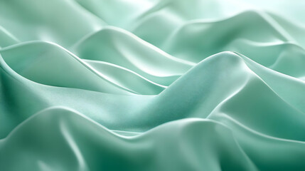 Obraz premium Abstract Green 3D Wavy Background