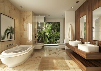 Fototapeta premium Luxury Modern Bathroom Interior Design