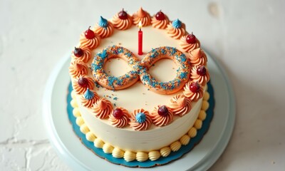 Colorful Infinity Birthday Cake Aging De-aging Technology Science 03