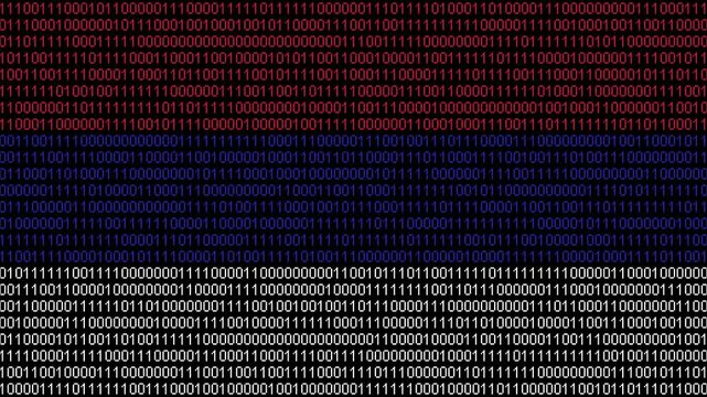 Binary code on flag of Republic of Srpska. Program source code or Hacker concept on Republic of Srpska flag. Republic of Srpska digital technology security, hacking or programming