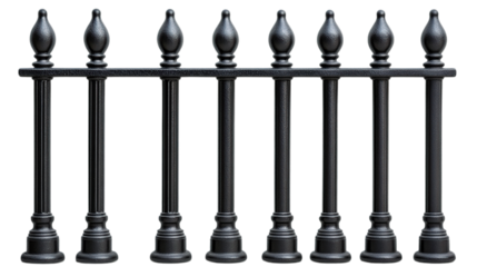 A row of black chess pieces on a board.