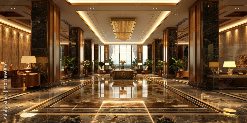 Sticker Luxury Hotel Lobby Interior Design