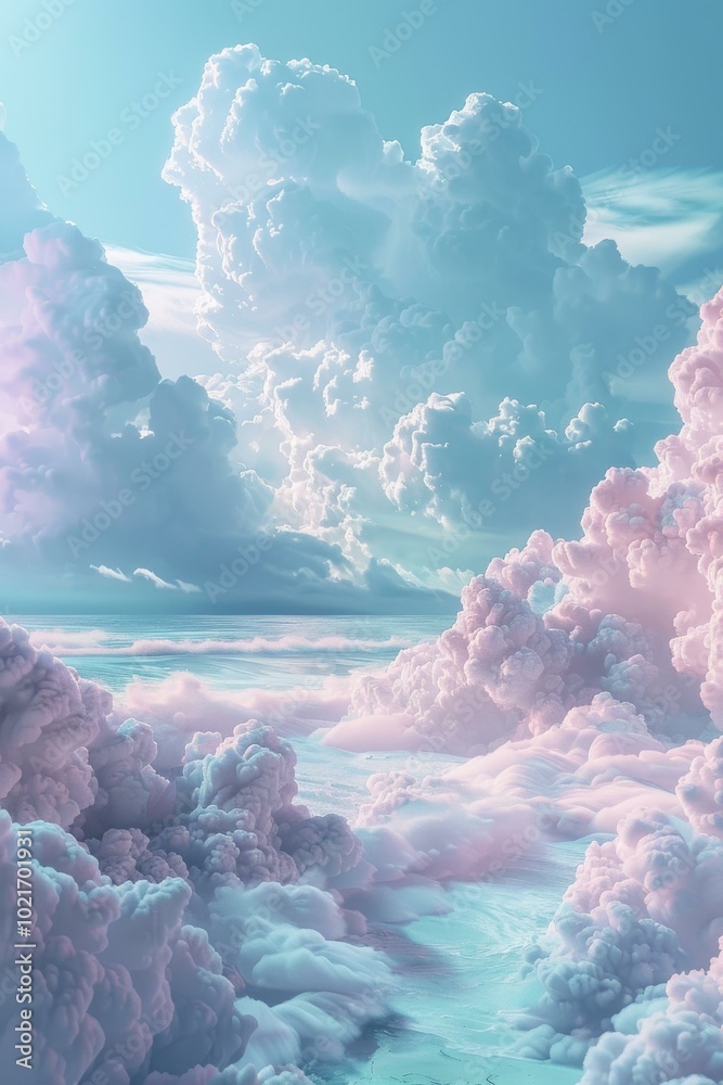 Wall mural Pastel Dreamy Cloudscape