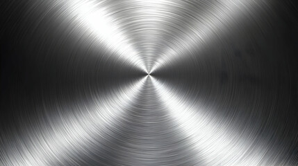 Abstract Background of a Circular Brushed Metal Texture