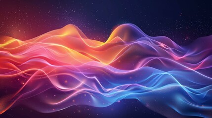 Obraz premium Abstract Colorful Flowing Waves Background Design