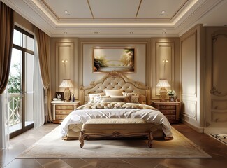 Luxury Bedroom Interior Design Illustration