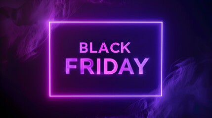 Glowing Dark Purple 'BLACK FRIDAY' Neon Sign in a Luxurious Setting