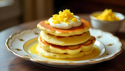 a stack of pancakes on the cover of Vogue