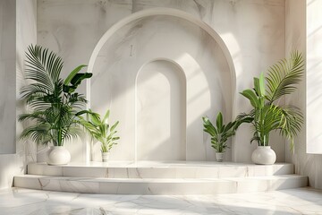 Modern Minimalist Interior Design with Plants