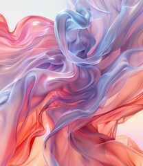 Obraz premium Abstract Flowing Fabrics in Pastel Colors