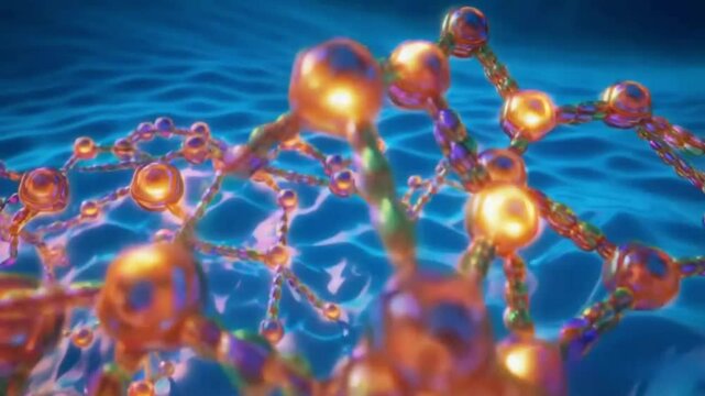 Stunning 3D Molecule Reaction Background Video for Engaging Visuals