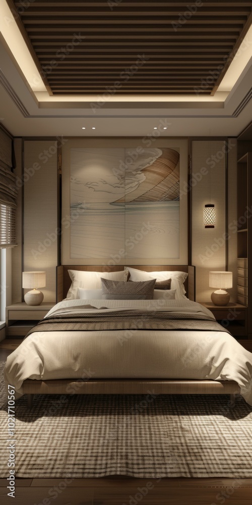 Poster Modern Asian Bedroom Interior Design