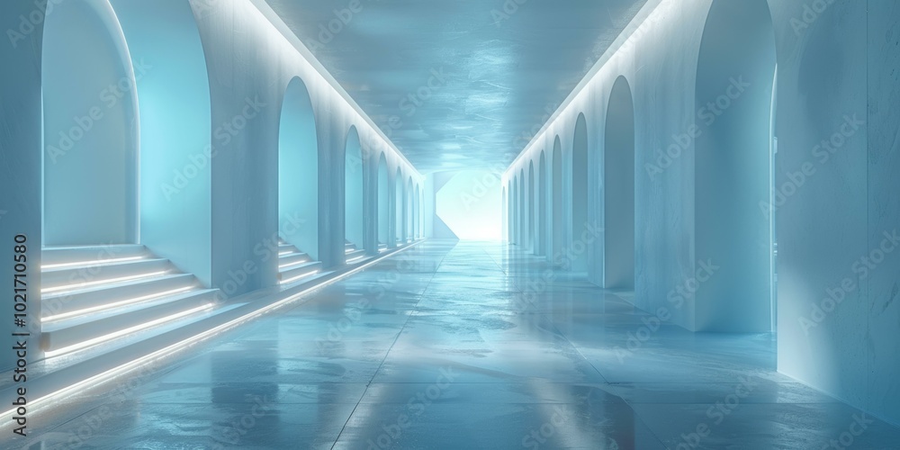 Wall mural Abstract Futuristic Architectural Corridor