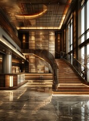 Obraz premium Modern Luxury Hotel Lobby Interior Design