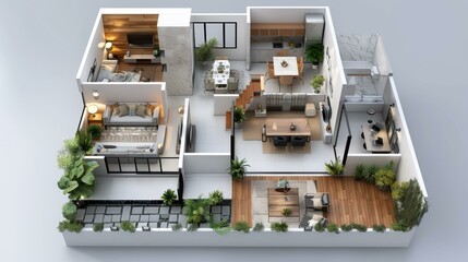 Modern Apartment Floor Plan Design
