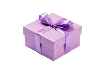 Obraz premium Luxury box tied with a white ribbon on transparent background.