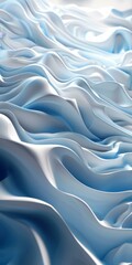 Obraz premium Abstract Blue and White Flowing Waves