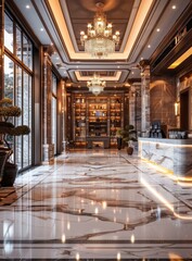 Fototapeta premium Luxurious Hotel Lobby Interior Design