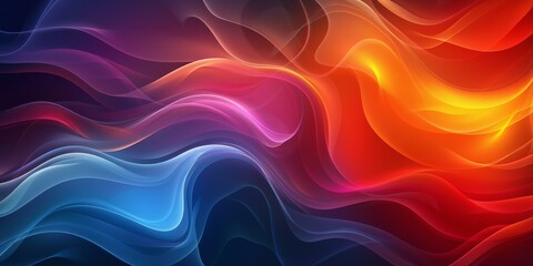 Abstract Colorful Flowing Lines Background