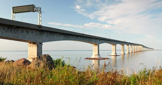 Confederation Bridge over the Northumberland Strait connecting Prince Edward Island to New Brunswick