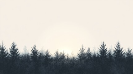 Obraz premium Hopeful Sunrise in Forest with Copy Space for Inspirational Quotes Generative AI