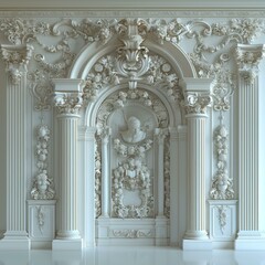 Fototapeta premium Elegant Baroque Architectural Design Interior