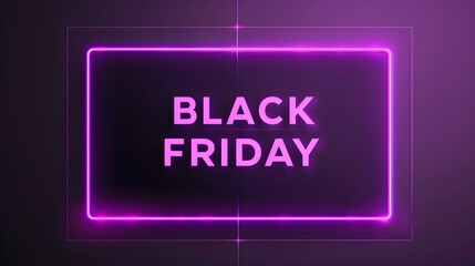 Glowing Purple 'BLACK FRIDAY' Neon Sign in a Luxurious Setting