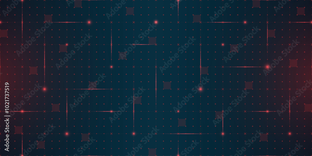 Poster vr hud futuristic cross shaped grid interface. intersecting lines in seamless head up display patter