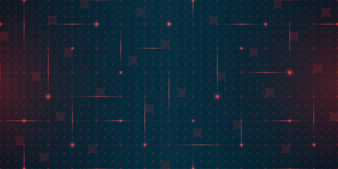 VR HUD futuristic cross shaped grid interface. Intersecting lines in seamless head up display pattern. Digital UI mesh cyber screen. Hi tech GUI visor background. FUI sci fi digital game eps texture © Azat Valeev