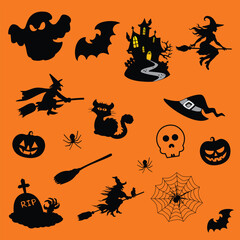 Fototapeta premium Happy Halloween Vector Illustration art