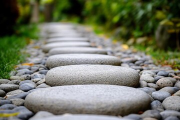 a line of rocks on the side of a road
