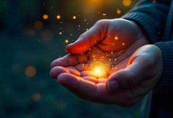 This image has a concept of elegant combination of fingerprint and pin location, Suitable for security banners, data security logos, etc.