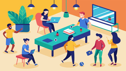 The ping pong and foosball tables in the commons area were a popular spot for students to unwind and take a break from studying.