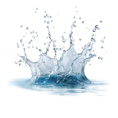 Realistic water splash isolated wave-style on a transparent background
