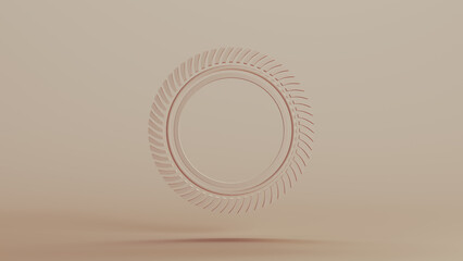 Beige badge shield insignia emblem stamp banner shape design element neutral monochrome soft tones skin tones background 3d illustration render