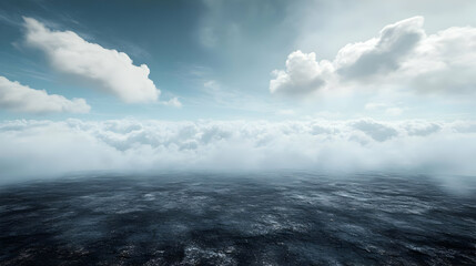 Fototapeta premium Sea and Clouds Background Image