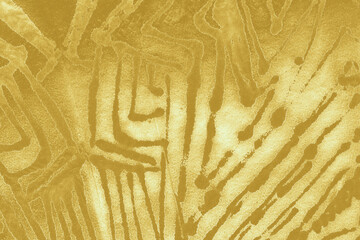 Water Color Shapes. Rose Gold Art Textile. Retro