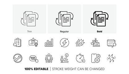 Calendar, Vip certificate and Timer line icons. Pack of Teamwork, Support, Audit icon. Group, Graph chart, Renewable power pictogram. Quick tips, Power, Energy inflation. Inspect. Line icons. Vector