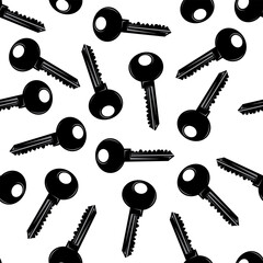 Vector key icon isolated on white background. Key icon. Lock or unlock sign. Padlock. Lock symbol. Unblock. Password icon. Access sign. Private access. Logo template. Safety symbol. Door key.