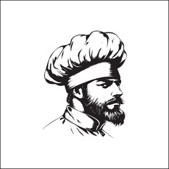 chef, cook, hat, cooking, illustration, food, restaurant, icon, vector, cartoon, 3d, symbol, cuisine, cap, person, kitchen, object, silhouette, uniform, design