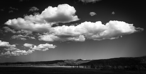 black and white clouds