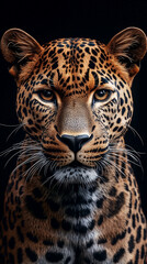 Obraz premium leopard is beautiful, clear image, phone wallpaper, background, snapshot